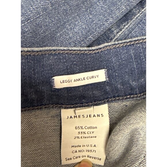 James Jeans Women's Leggy Ankle Curvy Flutter Denim Blue Plus Size 20 NEW USA - Picture 9 of 10